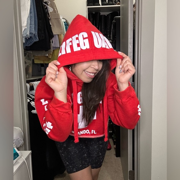 Red cropped top sweater - Picture 4 of 4